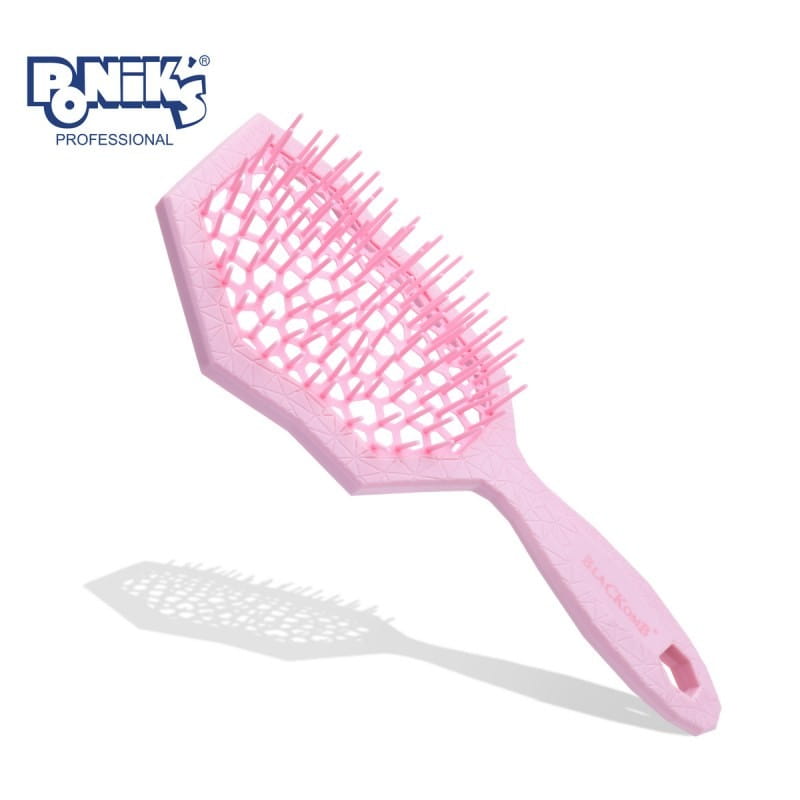 Szczotka do rozczesywania włosów różowa, Poniks