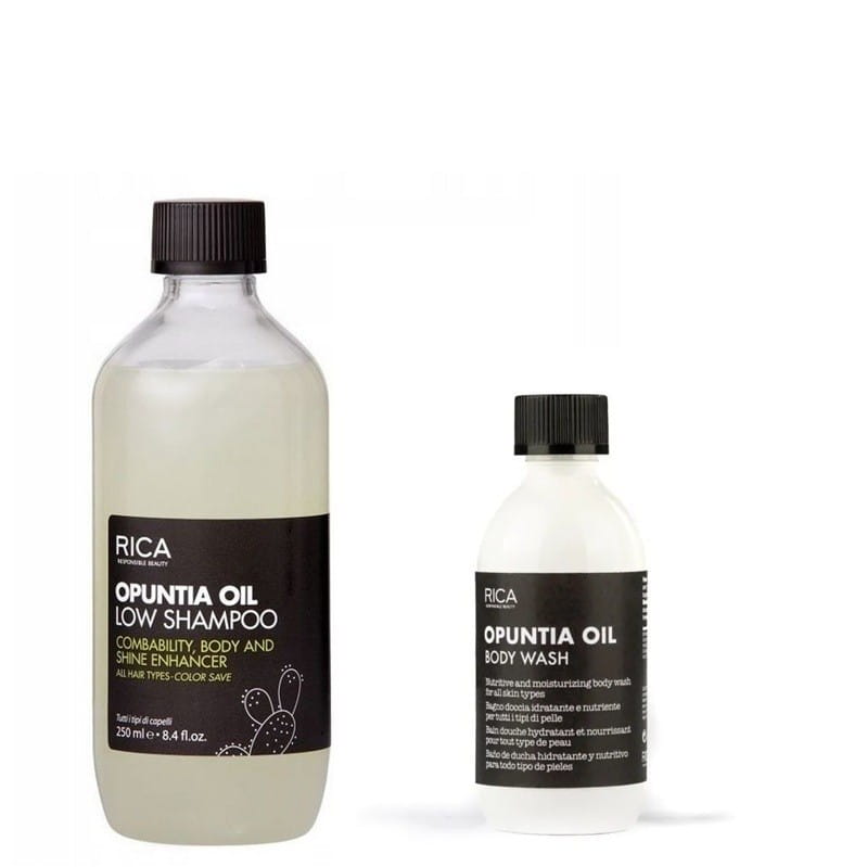 Rica Opuntia oil, zestaw szampon do włosów + Żel pod prysznic