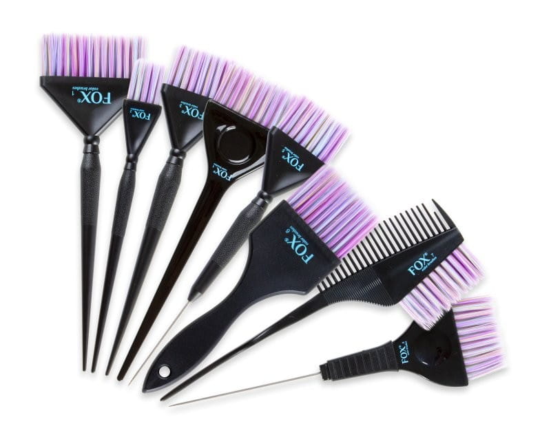 Komplet pędzelków do farbowania włosów Fox, COLOR BRUSHES (8 SZT.)