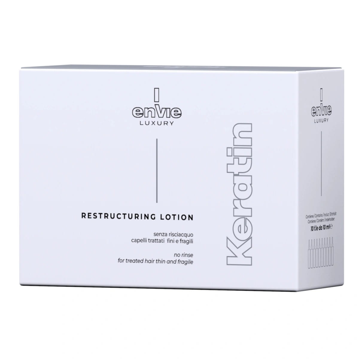 Envie Keratynowe ampułki restructuring Lotion, regenerujące włosy Luxury Keratin 10x10ml